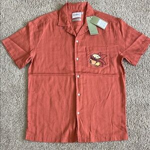 Goodfellow & Co Men's Short Sleeve Button-Down Shirt - Rust